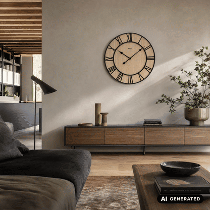 Orologio da parete AMS W9649 Sonoma • Movimento al quarzo • Quadrante in metallo