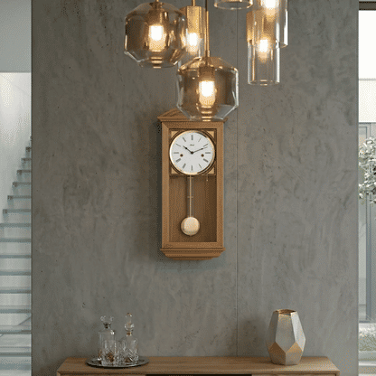 Orologio da parete Hermle 64x27,5x15 cm Legno • Suono di mezz'ora • Design moderno