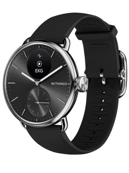 Withings ScanWatch 2 HWA10-model 1-All-Int Damen Schwarz • Hybrid-Smartwatch mit EKG • 30 Tage Akkulaufzeit, Bild 3