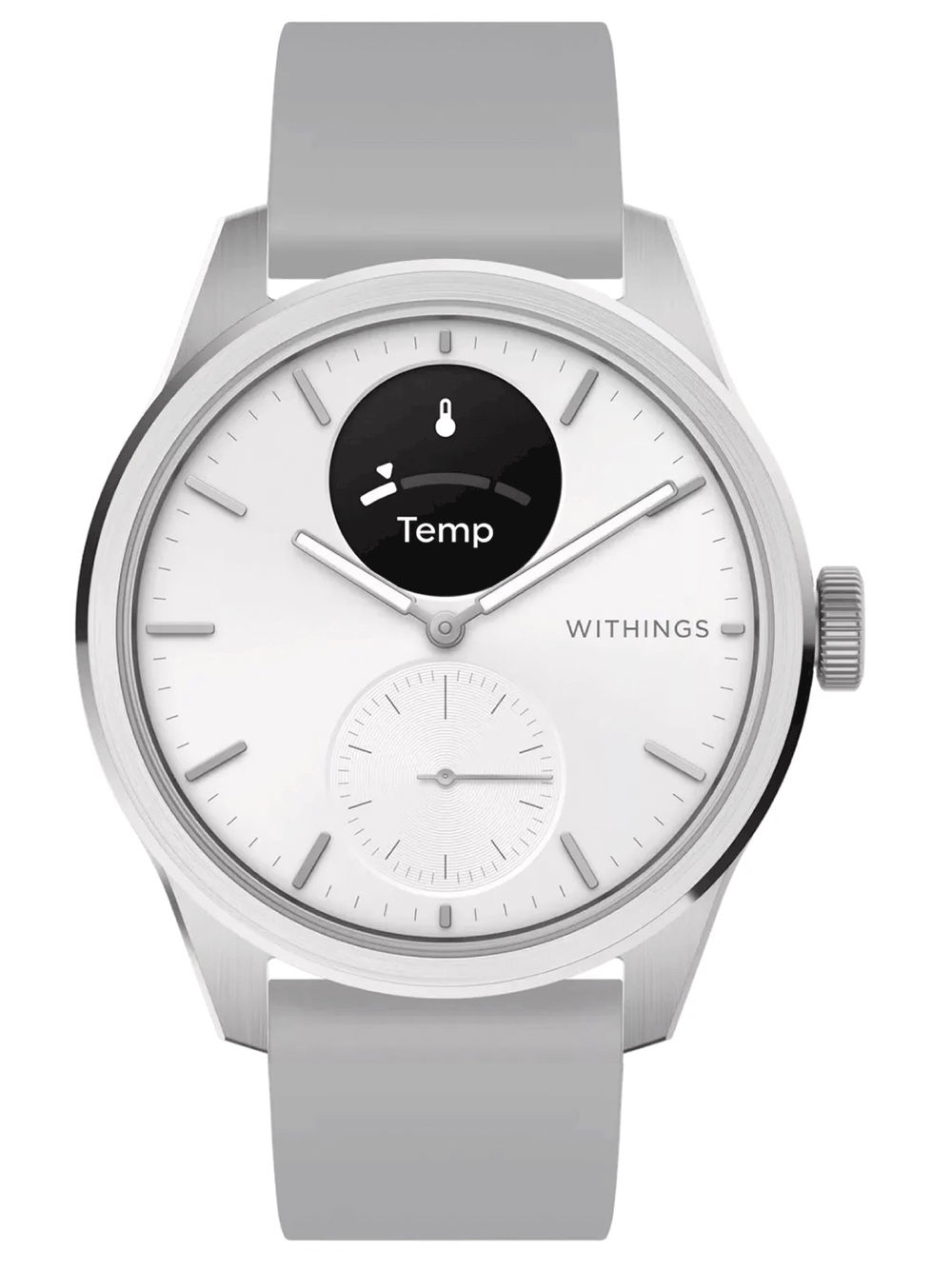 Withings ScanWatch 2 HWA10-model 5-All-Int Smartwatch Weiß • Hybrid-Smartwatch mit EKG • 5 ATM wasserdicht