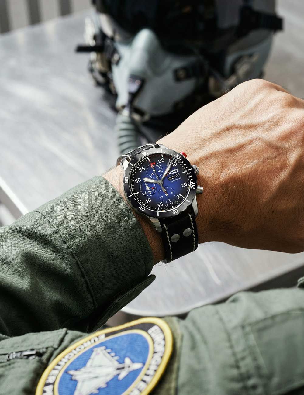 Zeppelin Eurofighter Typhoon 7218-3 Herrenuhr Blau • Automatikwerk • Limited Edition, Bild 3