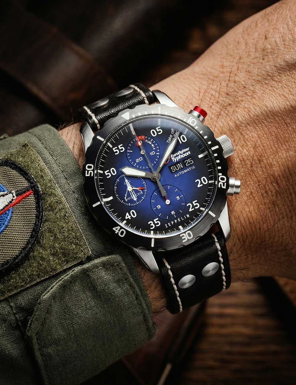 Zeppelin Eurofighter Typhoon 7218-3 Herrenuhr Blau • Automatikwerk • Limited Edition, Bild 5