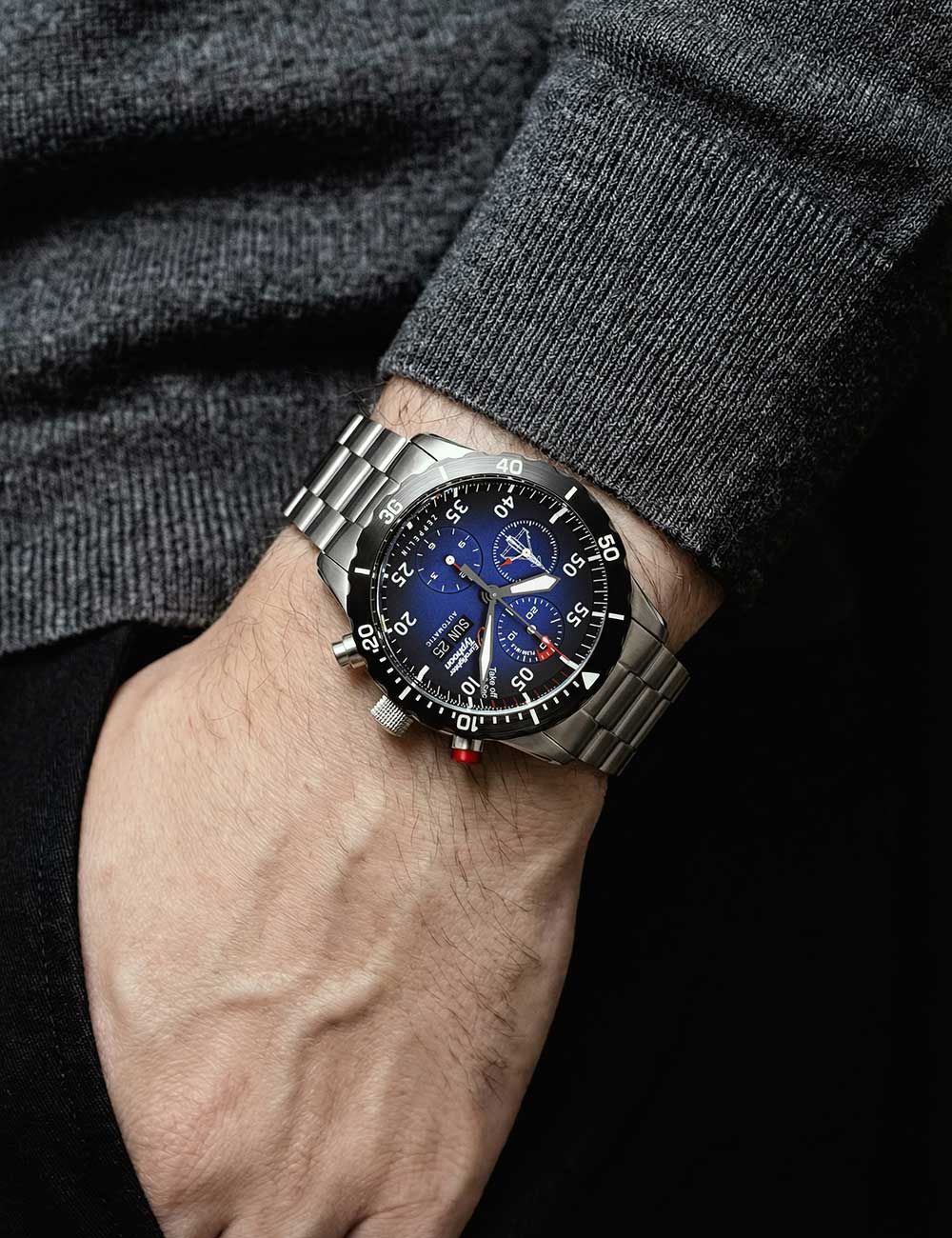 Zeppelin Eurofighter Typhoon 7218M-3 Herrenuhr Blau • Automatikwerk • Limited Edition, Bild 4