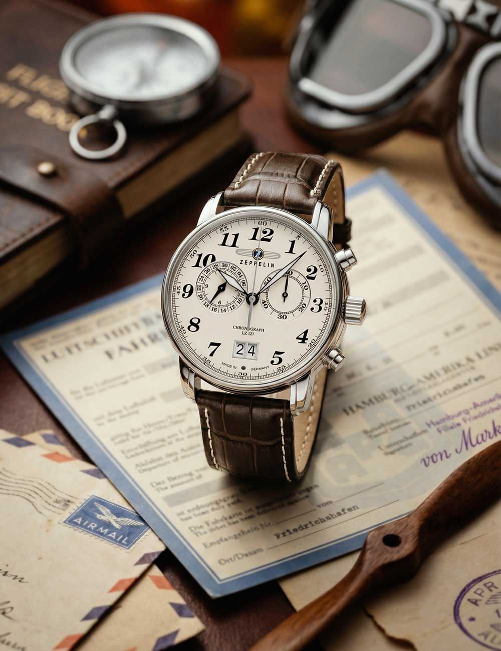 Zeppelin Graf Zeppelin LZ127 7684-5 Herren • Chronograph • 5 ATM wasserdicht, Bild 2