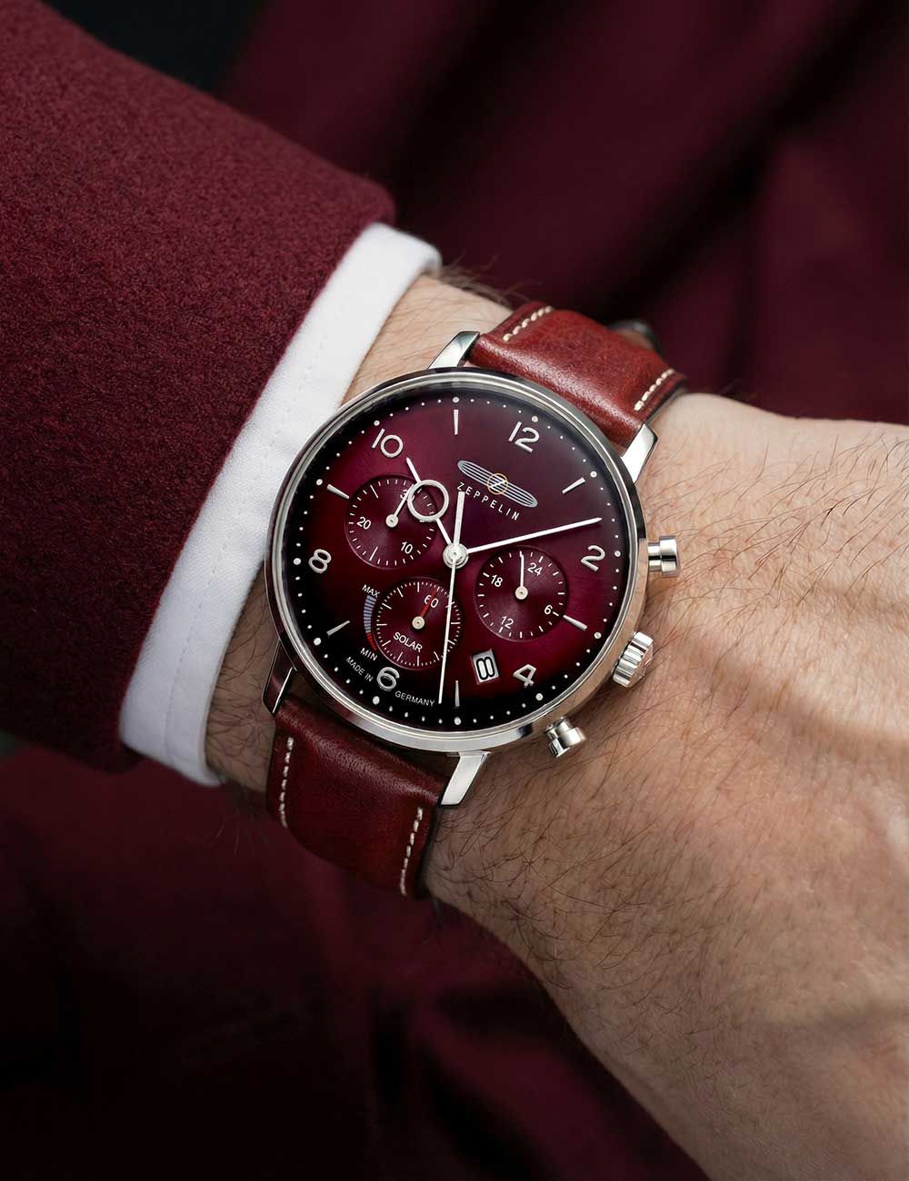 Zeppelin LZ-129 Hindenburg 8086-2 Herren Chronograph Schwarz • Miyota Quarzwerk • 5 ATM wasserdicht, Bild 4