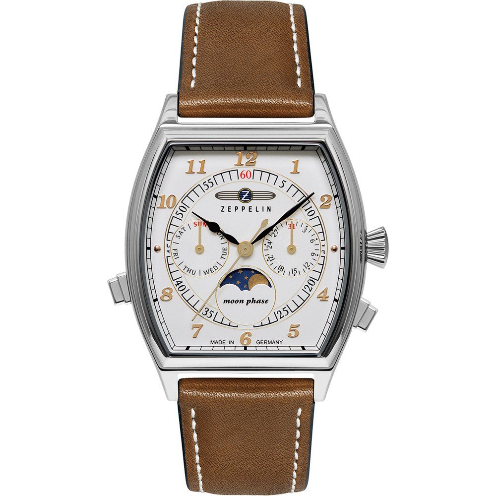 Zeppelin Metropolis 8336-1 Damen Armbanduhr • Mondphasenanzeige • Kalbsleder-Armband