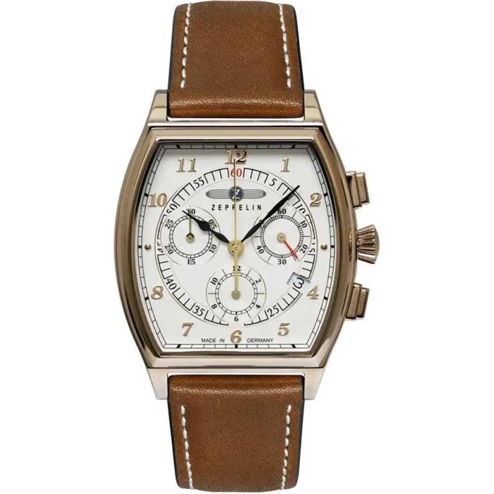 Zeppelin Metropolis 8386-5 Herrenuhr • Tonneau-Chronograph • Saphirglas