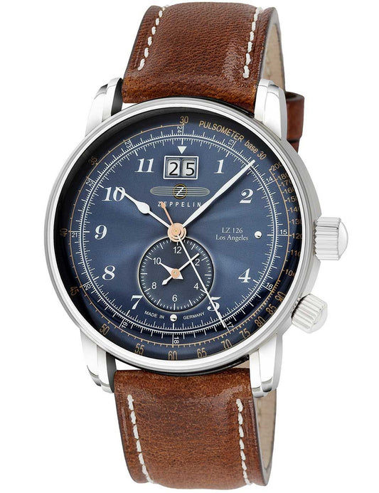 Zeppelin LZ126 Los Angeles 8644-3 Herren • Dual-Time Quarzwerk • 5 ATM wasserdicht