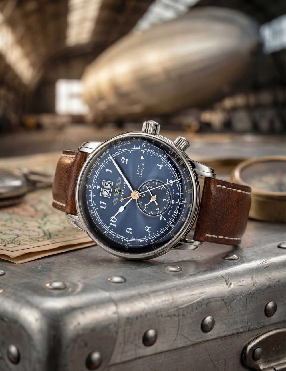 Zeppelin LZ126 Los Angeles 8644-3 Herren • Dual-Time Quarzwerk • 5 ATM wasserdicht, Bild 2