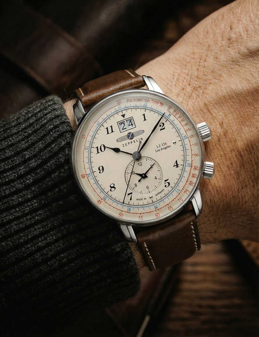 Zeppelin LZ-127 8644-5 Herrenuhr Schwarz • Quarzwerk • 5 ATM wasserdicht, Bild 3