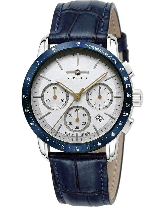 Zeppelin New York 8878-1 Herrenuhr Silber • Chronograph • 5 ATM wasserdicht