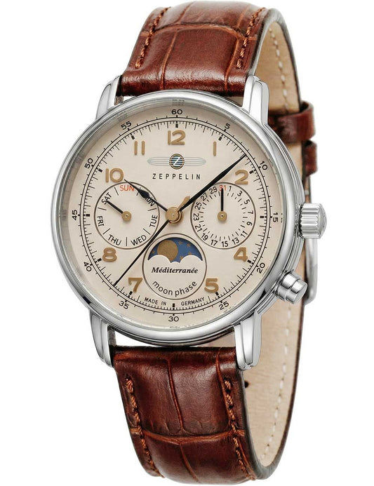 Zeppelin Méditerranée 9637-5 Damen Armbanduhr • 36 mm Gehäuse • 5 ATM wasserdicht