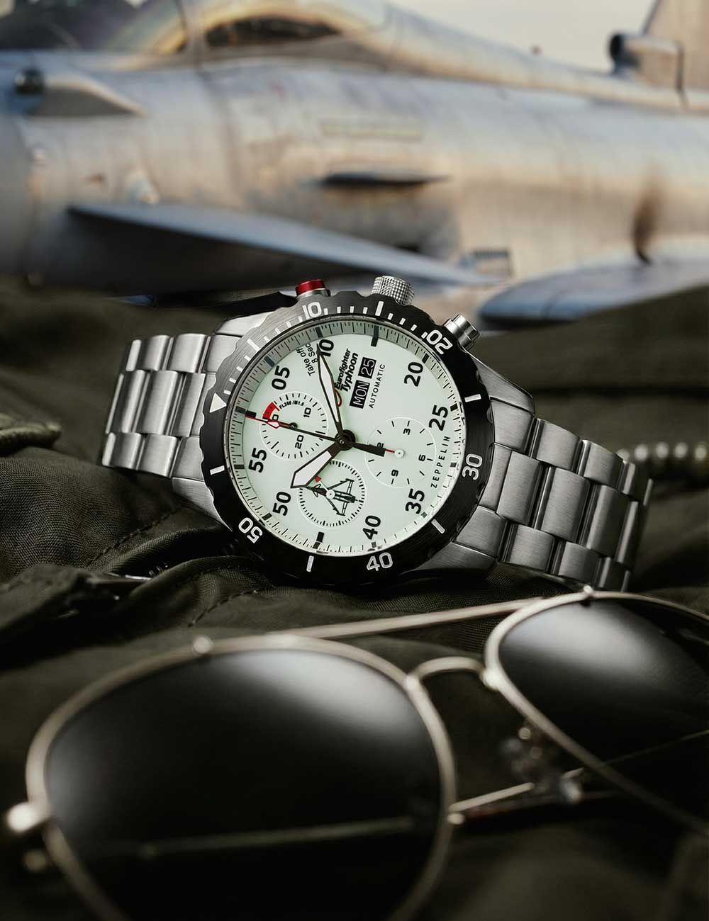 Zeppelin Eurofighter Typhoon 7218M-5 Herrenuhr Schwarz • Automatikwerk • Limited Edition, Bild 5