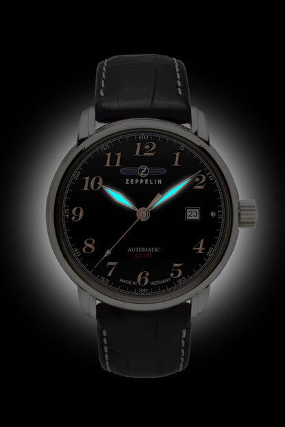 Zeppelin LZ127 7656-2 Herren Automatikuhr Schwarz • Citizen-Miyota 8215 Automatikwerk • Made in Germany, Bild 2
