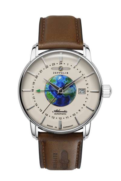 Zeppelin Atlantic 8468-1 Herrenuhr Silber • Automatik GMT Miyota 9075 • Made in Germany, Bild 4