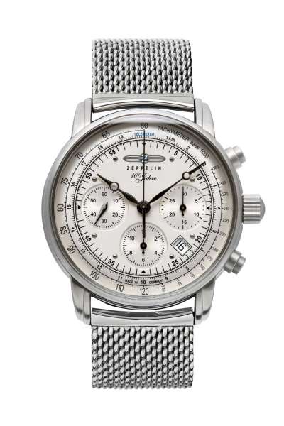 Zeppelin 100 Jahre Zeppelin 8618-1 Herren Armbanduhr Silber • Schweizer Automatik Sellita SW510 • Saphirglas, Bild 3