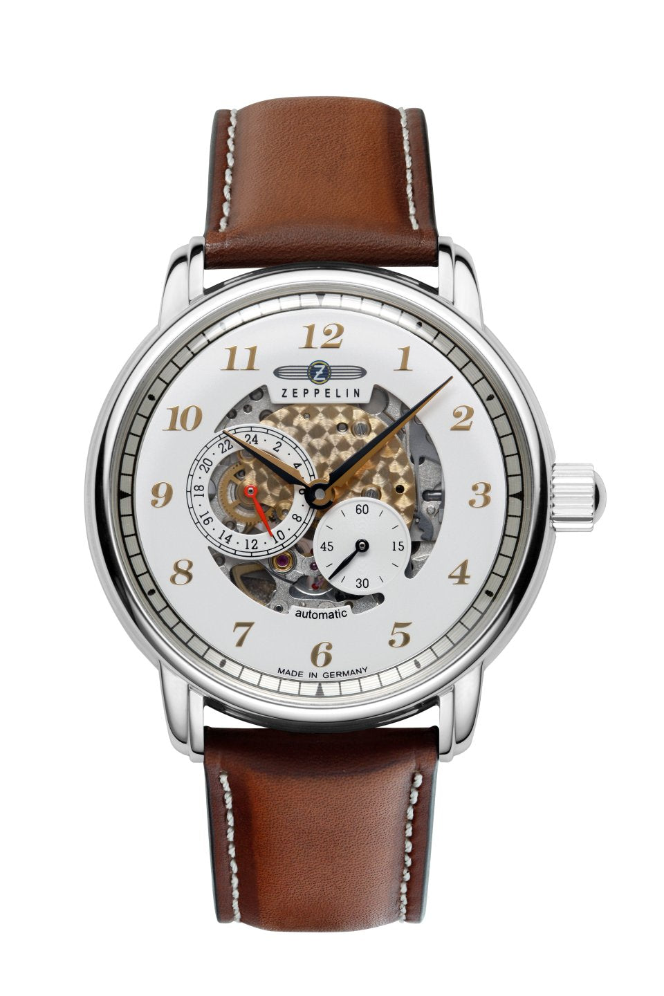 Zeppelin New Captains Line 8658-1 Herrenuhr Weiß • Automatikwerk Miyota 82S7 • Made in Germany
