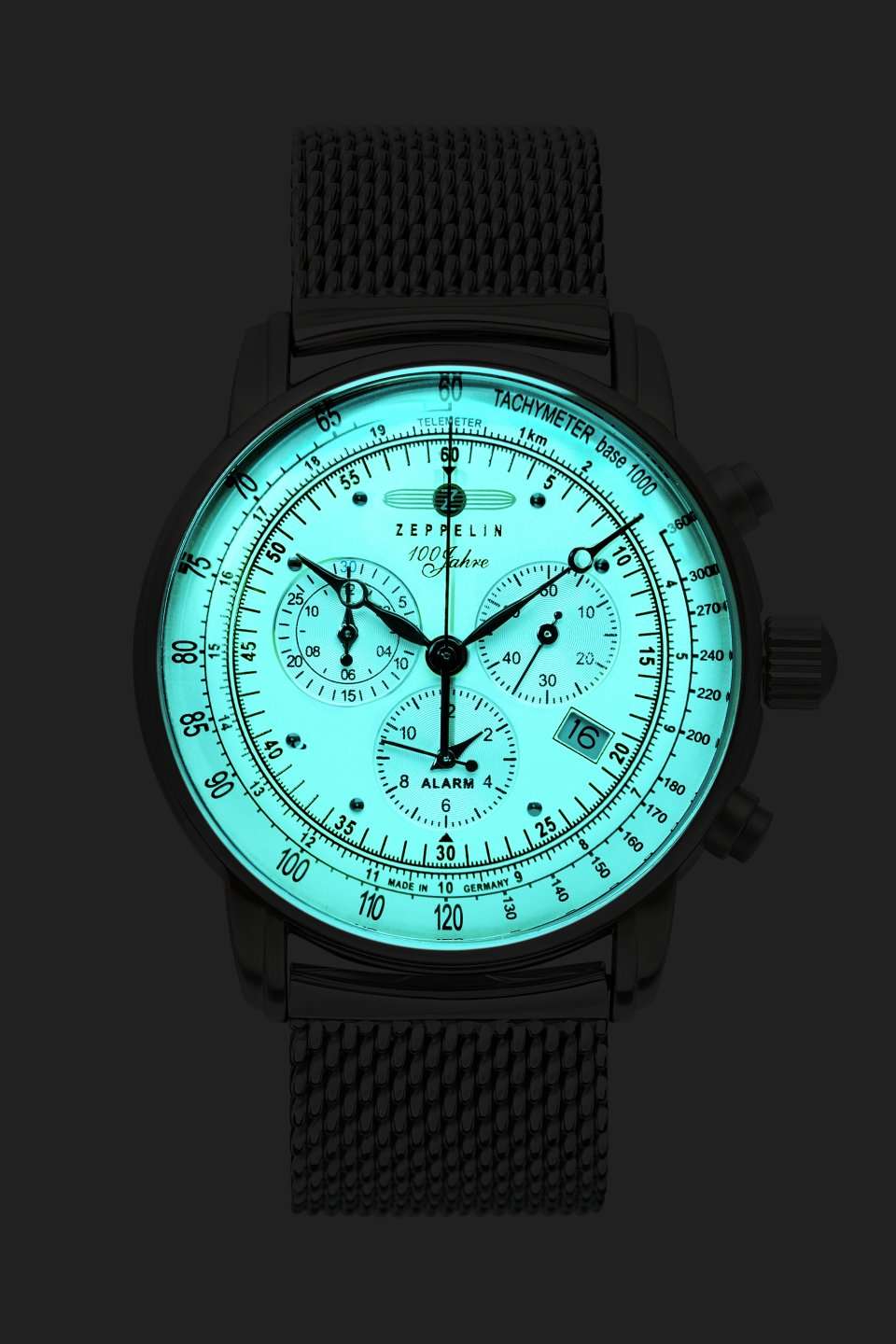 Zeppelin 100 Jahre 8680M-3 Herren Chronograph Beige • Schweizer Quarzwerk Ronda 5130.D • Mineralglas K1, Bild 2