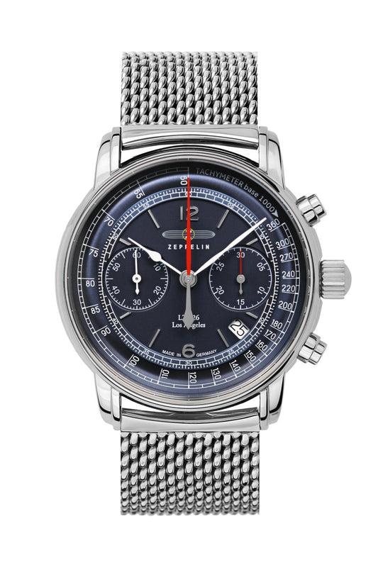 Zeppelin LZ-126 8614M-3 Herren Automatik Chronograph Dunkelblau • Sellita SW510 Automatikwerk • Saphirglas