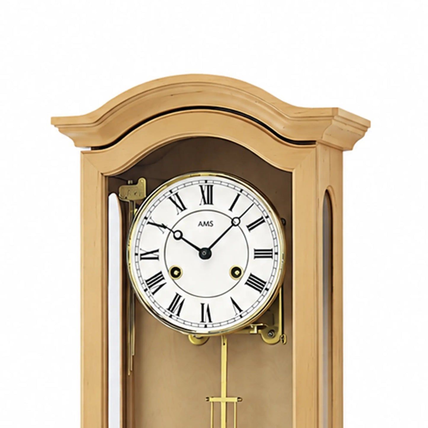 Zegar ścienny AMS Regulator R696/16 olcha • 14-dniowy mechanizm BimBam • obudowa z litego drewna olchowego