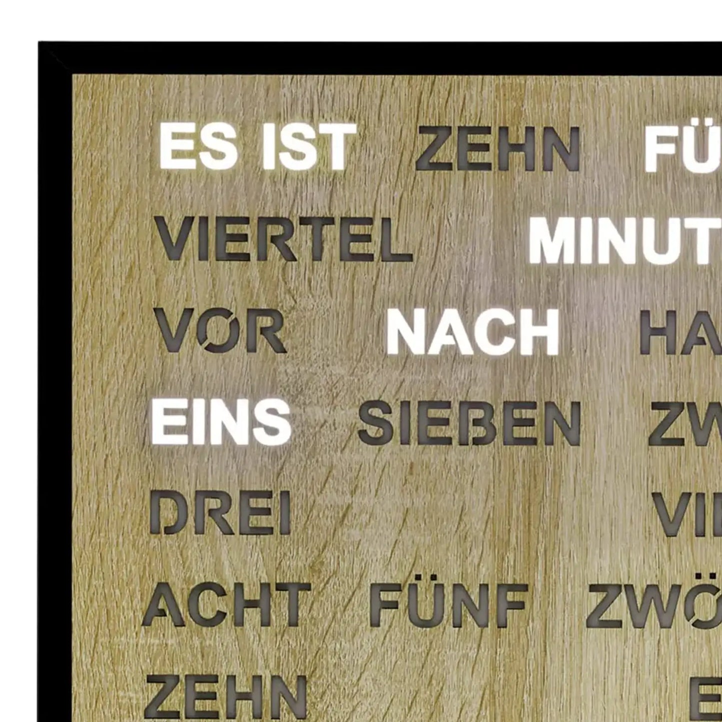 AMS T1267 Zegar ścienny Sonoma • Zegar słowny z wyświetlaczem LED • Zasilanie sieciowe 220V