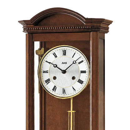 Zegar ścienny AMS Regulator R663/1 orzech • 14-dniowy mechanizm BimBam • obudowa z litego drewna
