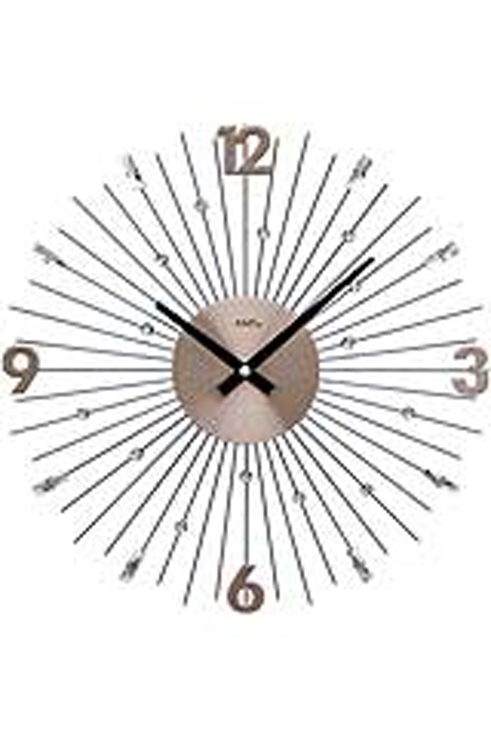 AMS W9654 Wanduhr Anthrazit • Quarzwerk • Metallstäbe