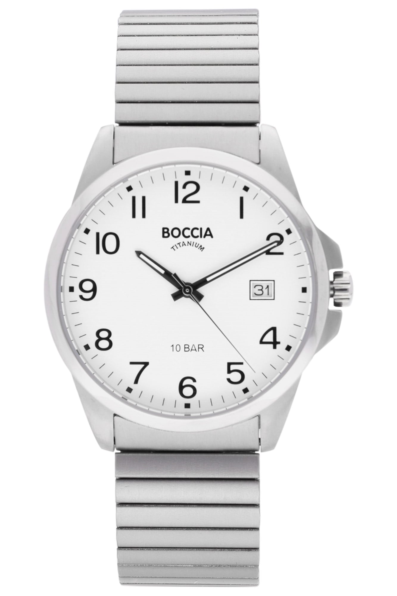 Boccia 3671-04 Herrenuhr Titan Silber • Quarzwerk mit Datum • Zugband aus Titan