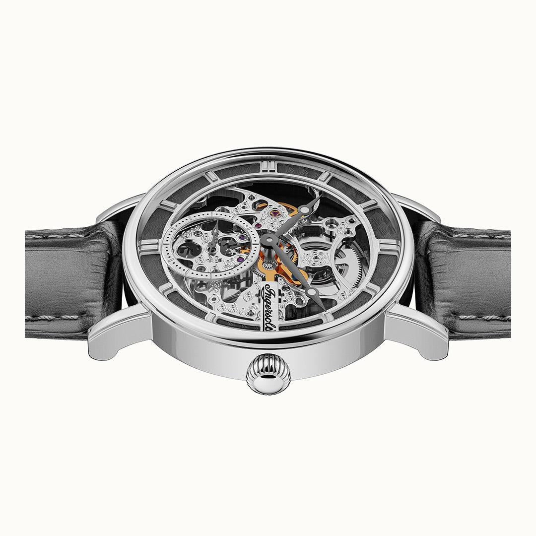 Ingersoll The Herald I00402B Herrenuhr Silber • Skelettwerk • Automatik, Bild 3