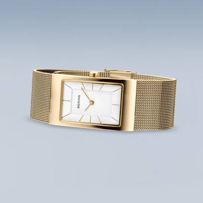 Bering Classic 10222-331-S Damenuhr Gold • Saphirglas • Milanaise-Armband, Bild 4