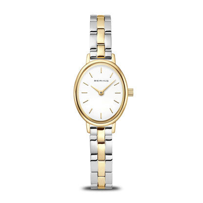 Bering Classic 11020-714 Damen Armbanduhr Bicolor • Saphirglas • Schlankes Ovales Gehäuse