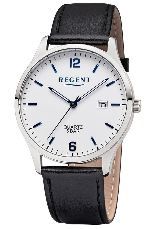 Regent F-1632 Herrenuhr Schwarz/Weiß • Quarzwerk • Analoganzeige