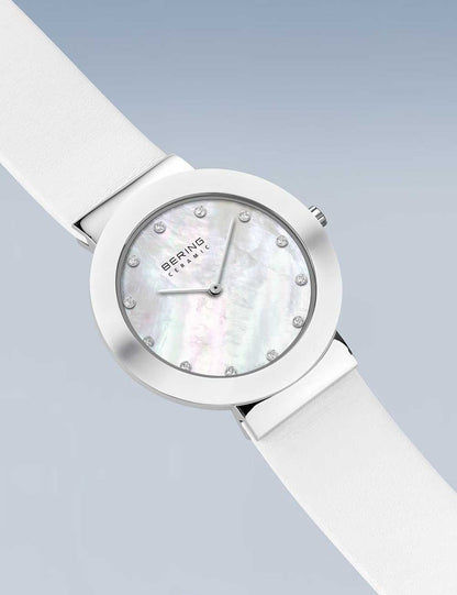 Bering Ceramic 11435-604 Damen Armbanduhr Weiß • Saphirglas • Slim Design, Bild 3