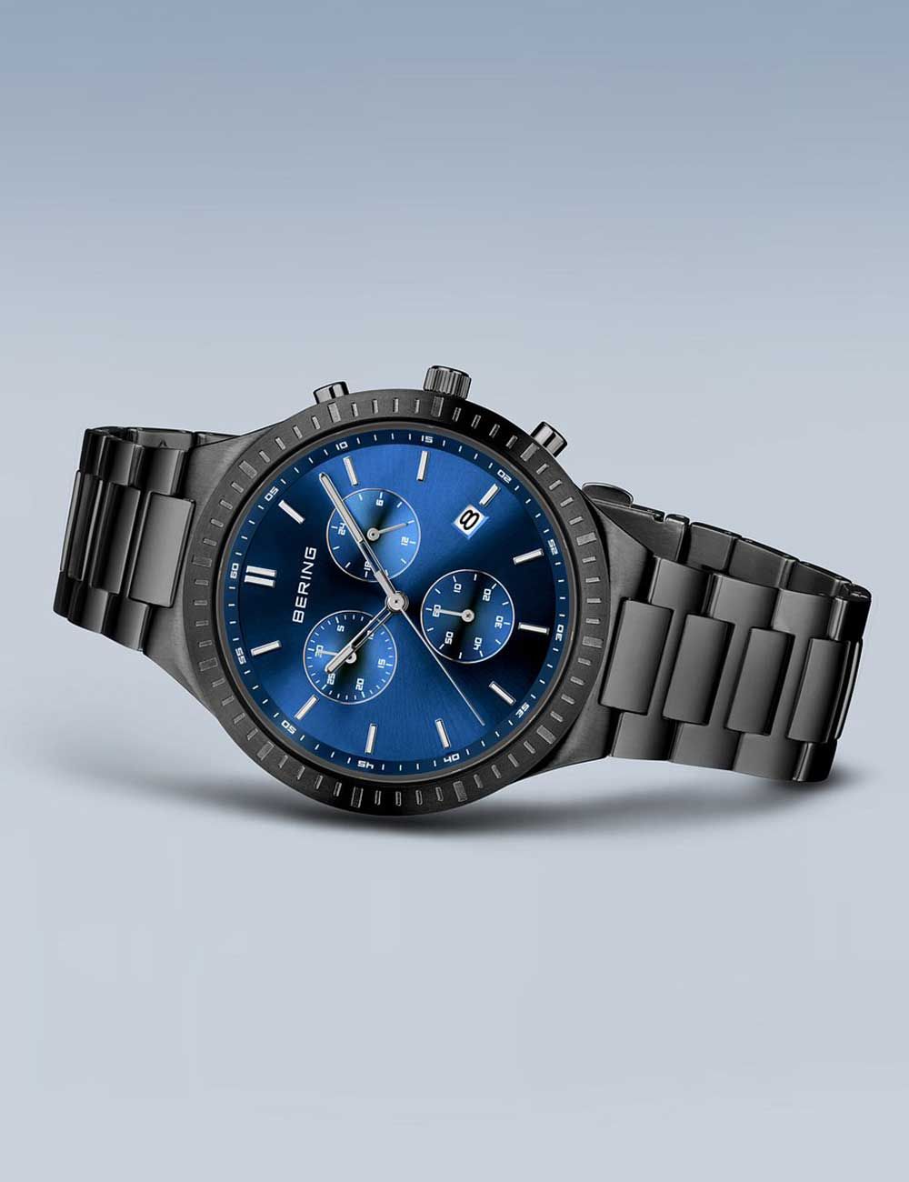 Bering Classic 11743-727 Herren Armbanduhr Blau • Titan-Chronograph • Saphirglas entspiegelt, Bild 4