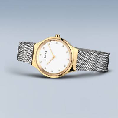 Bering Classic 12131-010 Damenuhr Goldfarben • Saphirglas • Milanese-Armband, Bild 2