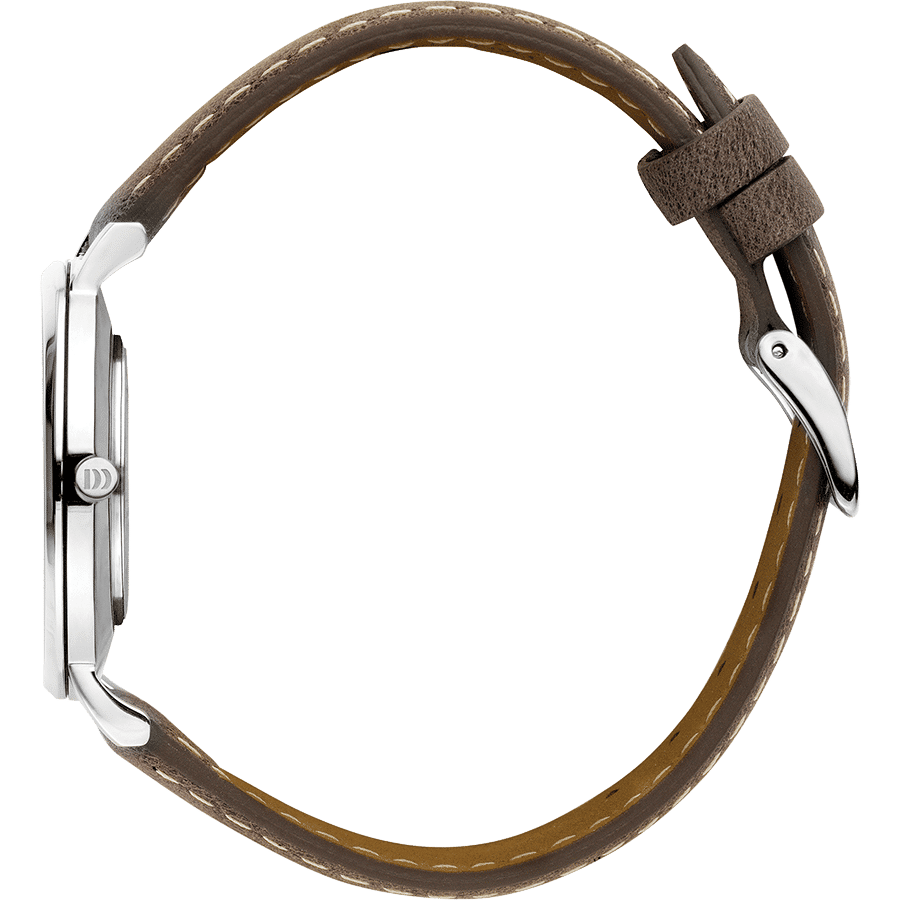 Danish Design Tidløs IV12Q1231 Ærø Armbanduhr Silber/Taupe • Mineralglas • Lederarmband, Bild 2