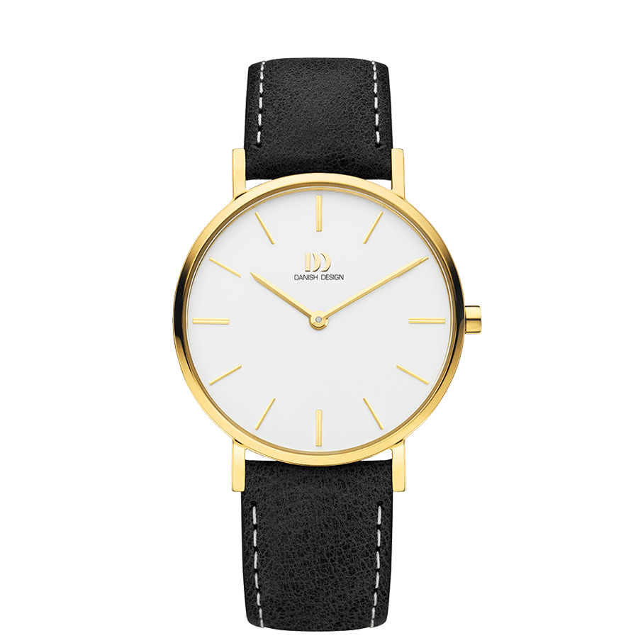 Danish Design Tidløs IV15Q1231 Ærø Damen Armbanduhr Silber-Gold • Mineralglas • Lederarmband