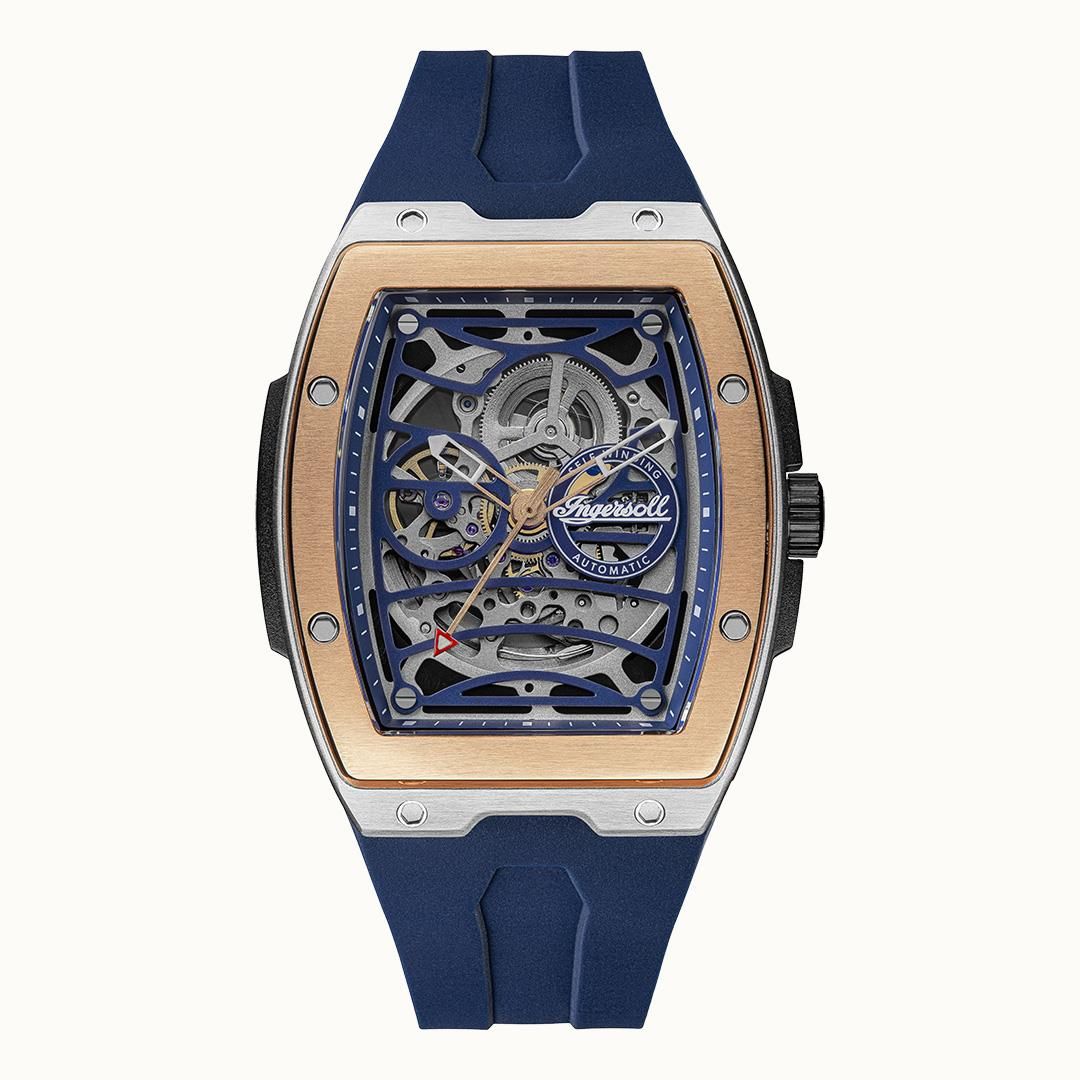 Ingersoll The Challenger I12304 Herrenuhr Blau • Automatikwerk • Mineralglas