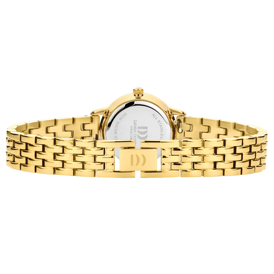 Danish Design Akilia IV84Q1268 Damenuhr Goldfarben • Mineralglaswerk • Metallgliederarmband, Bild 3