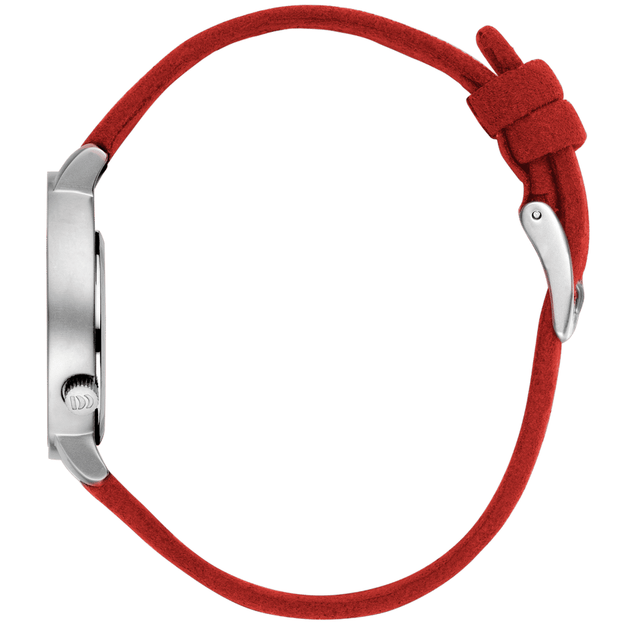 Danish Design Pico IV24Q1271 Damenuhr Rot • Exzentrisches Zifferblatt • Mikrofaser-Armband, Bild 3