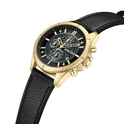 Police Urban Chronograph PEWGC0054001 Herrenuhr Schwarz/Goldfarben • Quarz-Chronograph • Mineralglas, Bild 2