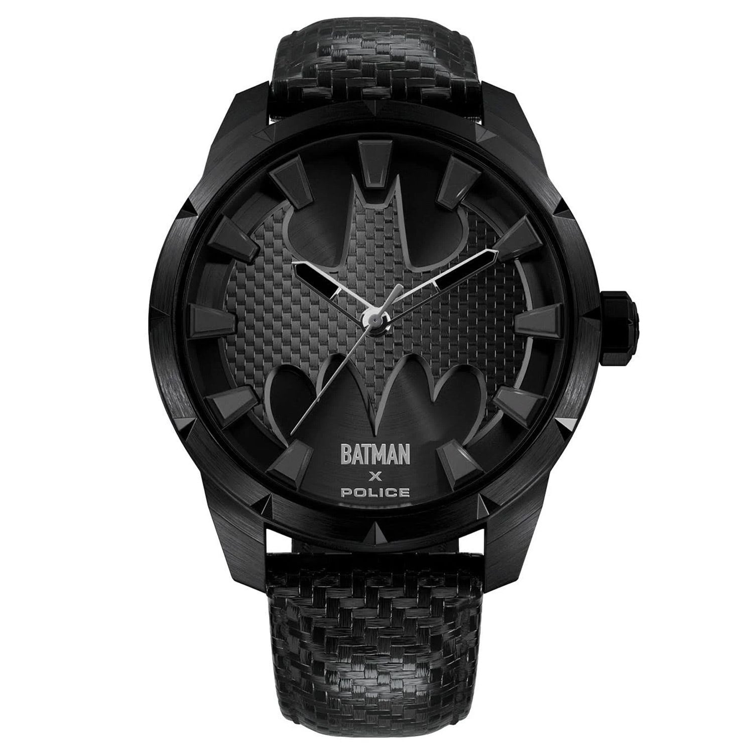 Police The Bat PEWGA0075502 Herrenuhr Schwarz • Carbon-Optik Lederarmband • Limited Edition