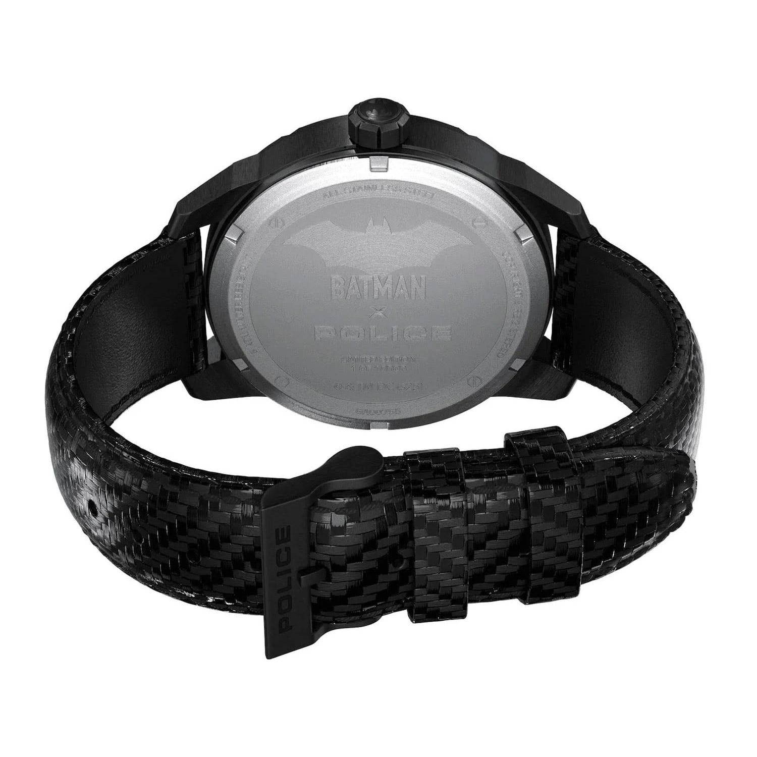 Police The Bat PEWGA0075502 Herrenuhr Schwarz • Carbon-Optik Lederarmband • Limited Edition, Bild 3