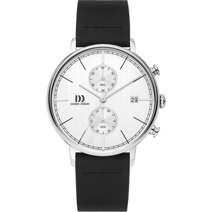 Danish Design Koltur Chrono II IQ12Q1290 Herrenuhr Silber • Mineralglas • Chronograph