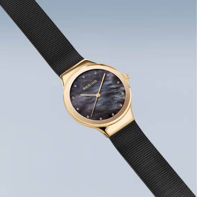 Bering Classic 12934-132 Damenuhr Schwarz • Saphirglas • Milanaise-Armband, Bild 3
