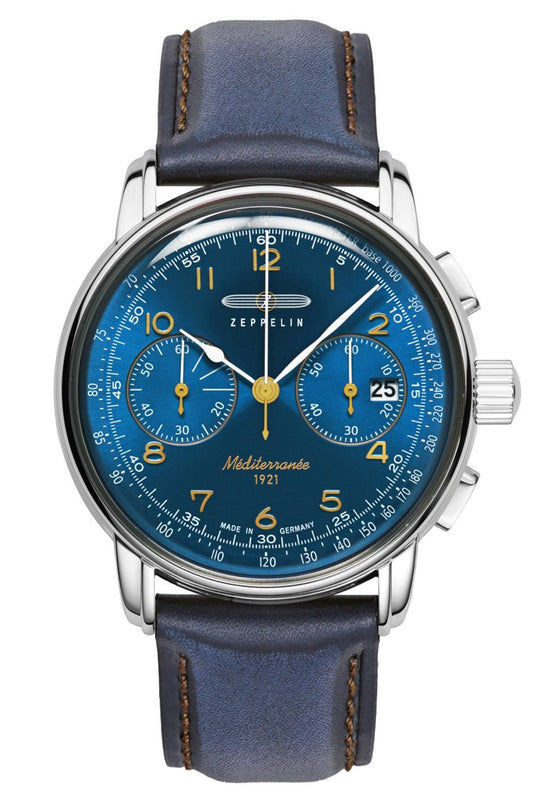 Zeppelin 100 Jahre Méditerranée 9670-3 Herren • Chronograph • Blaues Zifferblatt
