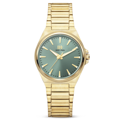 Danish Design DKx Pro IV85Q1303 Damenuhr Goldfarben/Salbeigrün • Saphirglas • Sportuhr