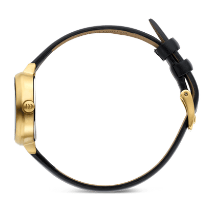 Danish Design Elvsten IV15Q1305 Damen Armbanduhr Schwarz-Gold • Schwarzes Zifferblatt • Skandinavisches Design, Bild 2