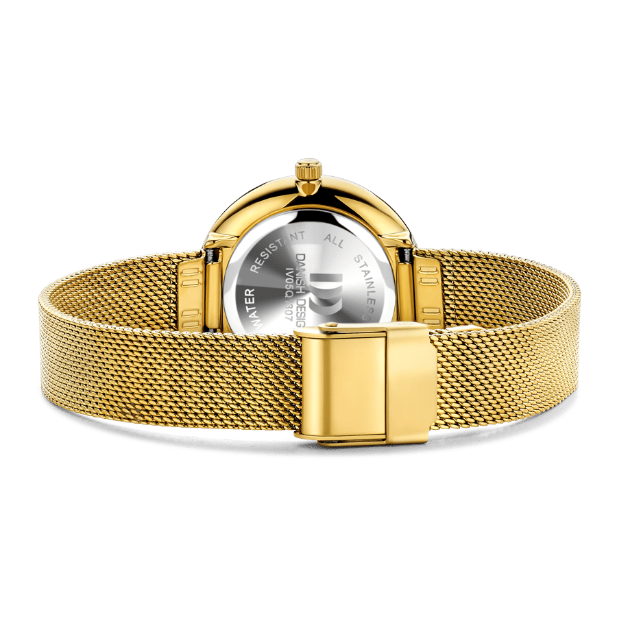Danish Design Amelia Ripple IV05Q1307 Damenuhr Gold • Milanaise-Armband • Mineraluhrenglas, Bild 3