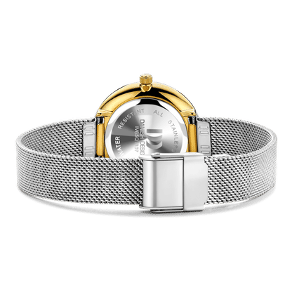 Danish Design Pure IV65Q1307 Amelia Ripple Damenuhr Bicolor • Milanaise-Armband • Mineral-Uhrenglas, Bild 3